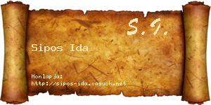 Sipos Ida névjegykártya