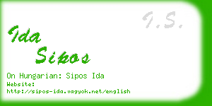 ida sipos business card